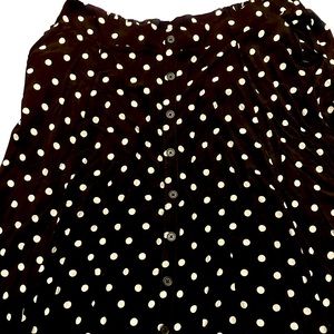 Torrid Black Polka Dot MIDI Skirt Size 3X